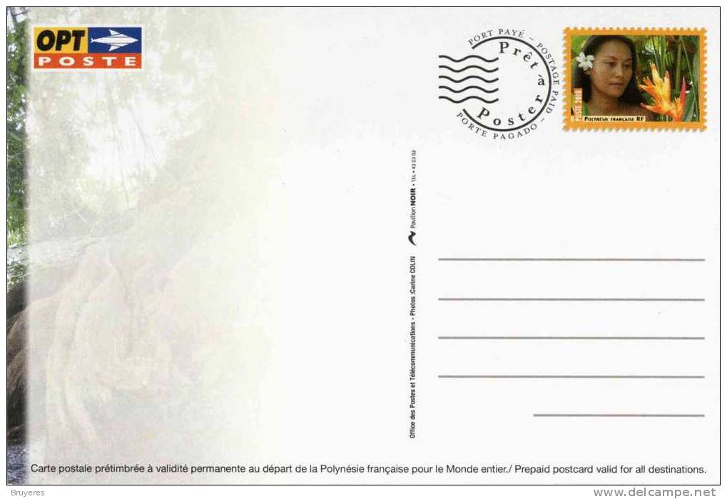 Entier Postal Sur CP Avec Illust. "Le Rêve Polynésien" - Postal Stationery