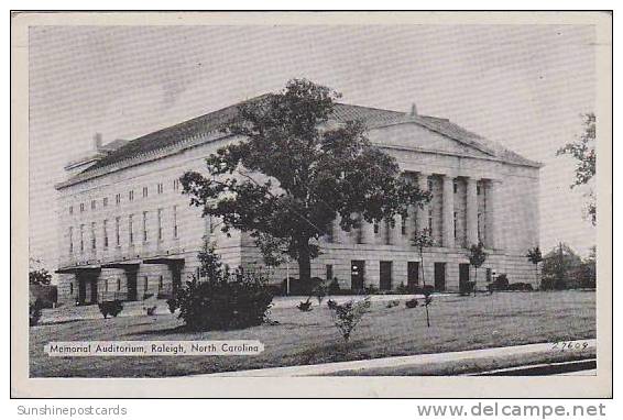 North Carolina Raleigh Memorial Auditorium - Raleigh