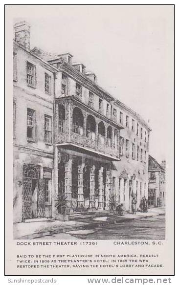South Carolina Charleston Dook Street Theater 1736 - Charleston