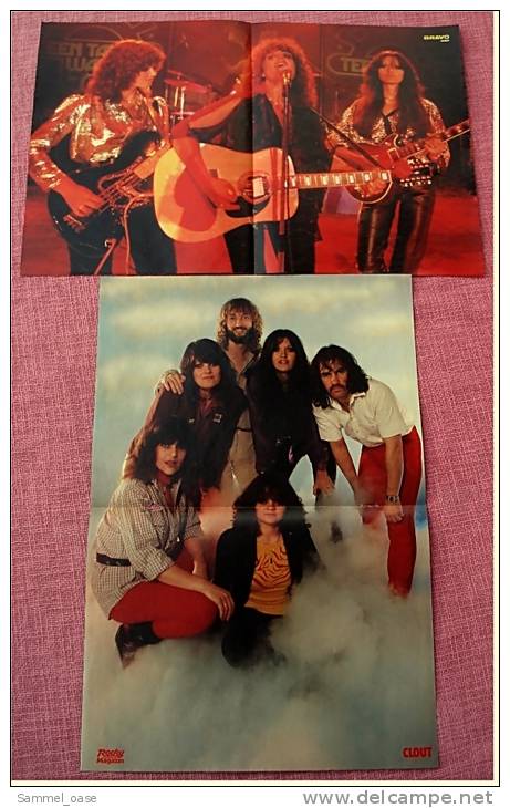 2 Kleine Musik-Poster  Band Clout  -  1 Rückseiten : Maria Epple ,  Von Bravo + Pop Rocky Ca. 1982 - Posters