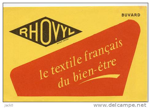 Buvard  Marque  RHOVYL  Le Textile Français Du Bien-être - Collections, Lots & Séries