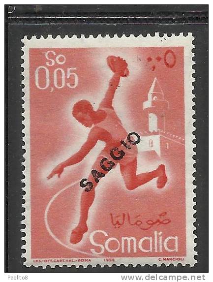 SOMALIA AFIS 1958 SPORT SPORTS CENT. 5c MNH SAGGIO - Somalia (AFIS)