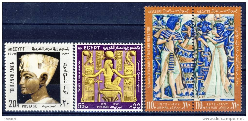 #Egypt 1972. Grave Of Tout Ankh Amon. Michel 559-62. MNH(**) - Nuevos