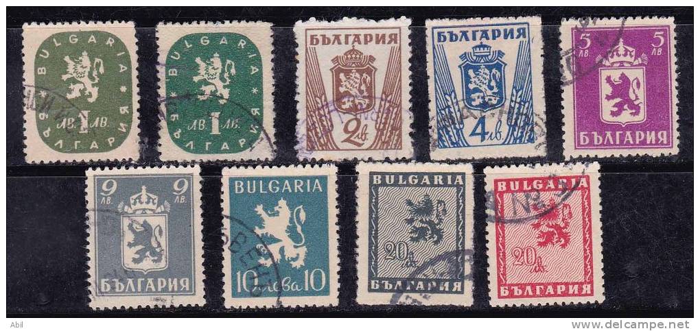 Bulgarie 1945-1946 N°Y.T. :  438 à 445 Obl. - Oblitérés
