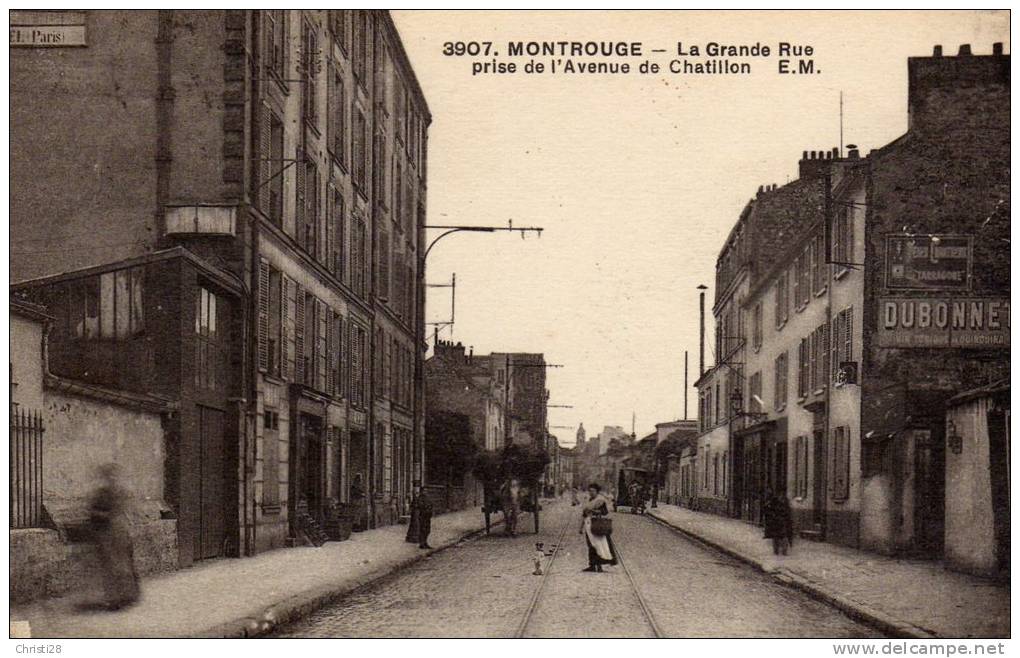 DPT 92 MONTROUGE La Grande Rue Prise De L'avenue De Chatillon - Montrouge