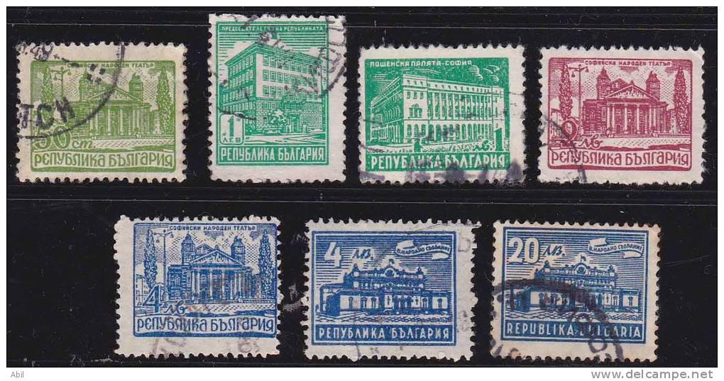 Bulgarie 1947-1948 N°Y.T. :  522 à 530 Et 532 Obl. - Used Stamps