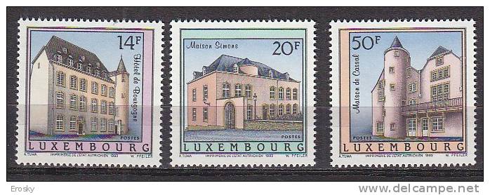 Q3585 - LUXEMBOURG Yv N°1270/72 ** Architecture - Unused Stamps