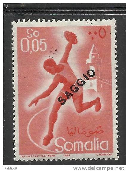 SOMALIA AFIS 1958 SPORT SPORTS CENT. 5c MNH SAGGIO - Somalia (AFIS)