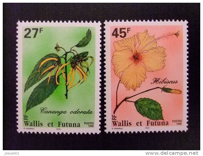 WALLIS ET FUTUNA WALLIS Y FUTUNA 1996 FLORA Yvert & Tellier Nº 489 / 490 ** MNH - Nuovi