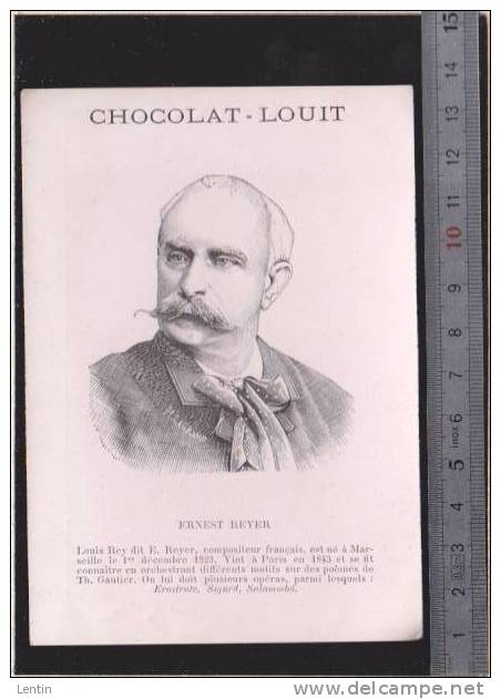 Chromo - Chocolat Louit - Musique Compositeur Ernest Reyer - Né A Marseille - Louit