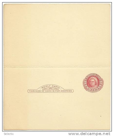 USA 1951 Postal Stationery Correspondence Card With Reply Card - 1941-60