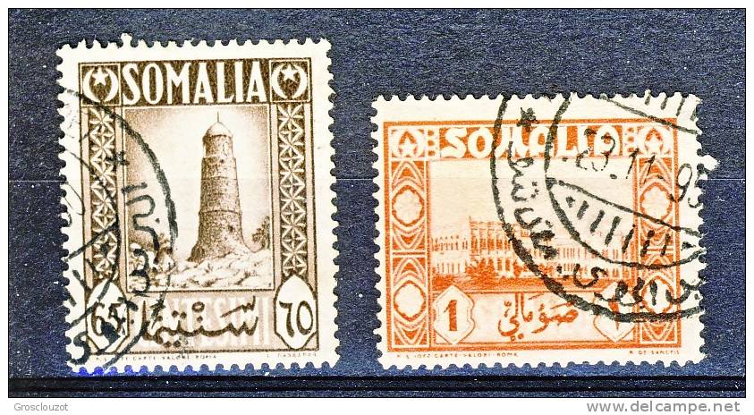 Somalia AFIS 1950 Soggetti Africani SS. 1 N. 10-11 USATI  Cat. € 20 - Somalië (AFIS)