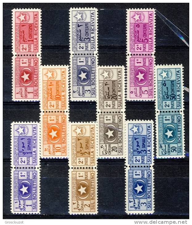 Somalia AFIS 1950 Pacchi SS. 63 N. 1-9 MNH-VF, Catalogo €. 650 - Somalië (AFIS)