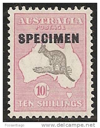 AUSTRALIA 1931/36 - Yvert #87 - MLH * (Specimen) - Ungebraucht