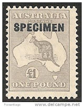 AUSTRALIA 1931/36 - Yvert #87a - MLH * (Specimen) - Nuevos