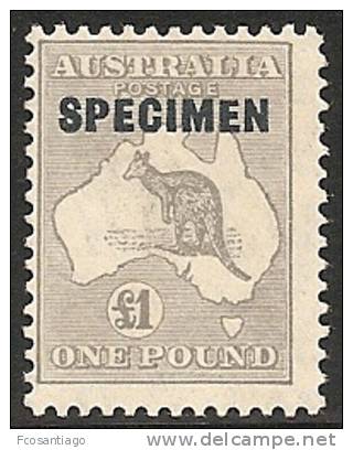 AUSTRALIA 1931/36 - Yvert #87a - MLH * (Specimen) - Ungebraucht