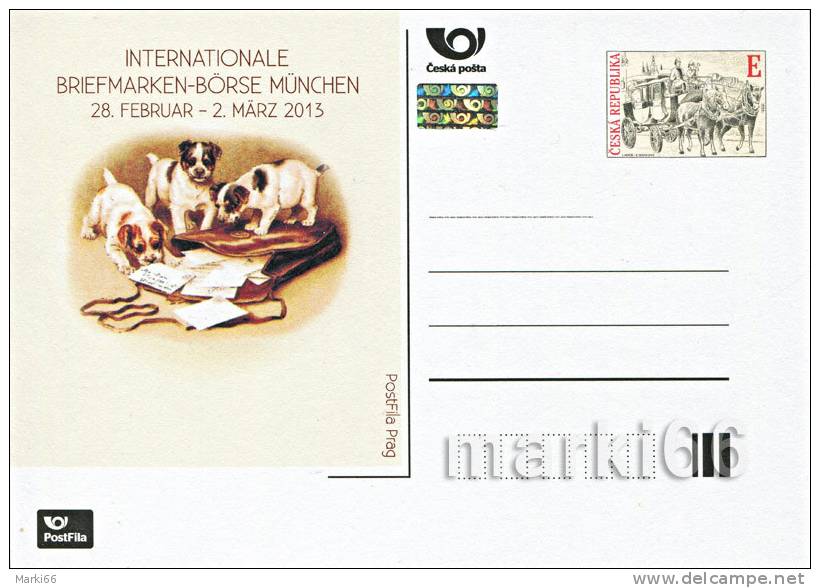 Czech Republic - 2013 - International Stamp Show In Munchen - Postcard With Original Stamp And Hologram - Cartes Postales