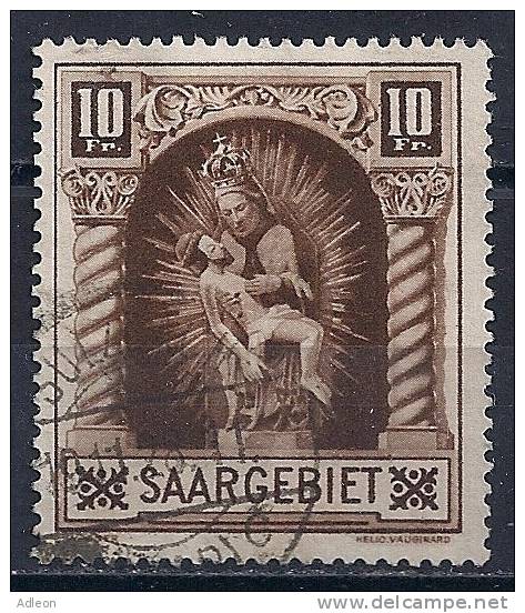 Sarre -Piéta De Blieskastel YT 102 Obl. / Saargebiet- Madonna Von Blieskastel Mi.Nr. 103 Gest. - Gebraucht