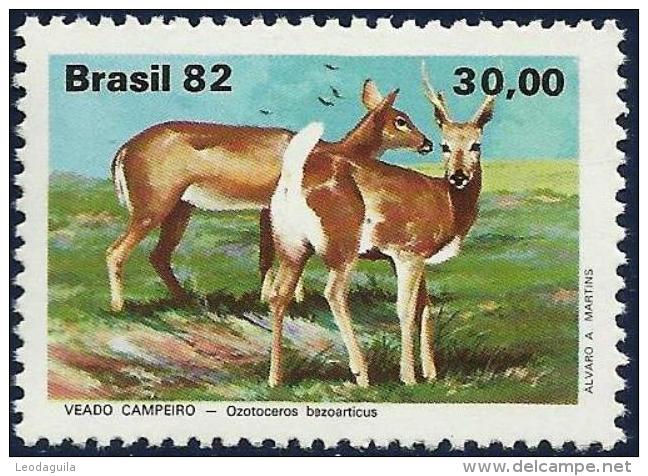 BRAZIL #1803  -  DEER  -  1982 - Unused Stamps