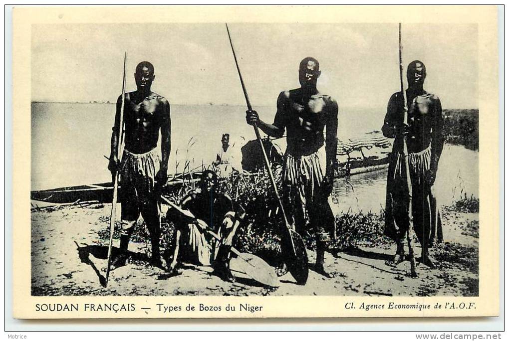 SOUDAN FRANCAIS  - Types De Bozos Du Niger. - Soudan