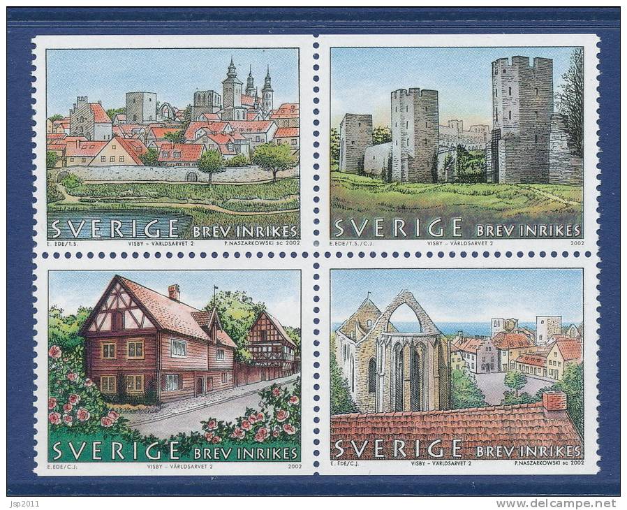 Sweden 2002 Facit #  2299-2305. Wold Heritage 2, MNH (**) - Neufs