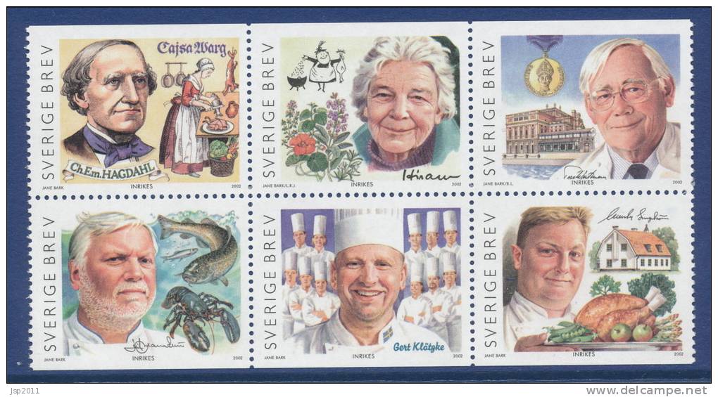 Sweden 2002 Facit #  2323-2328. Swedish Gastronomi MNH (**) - Neufs