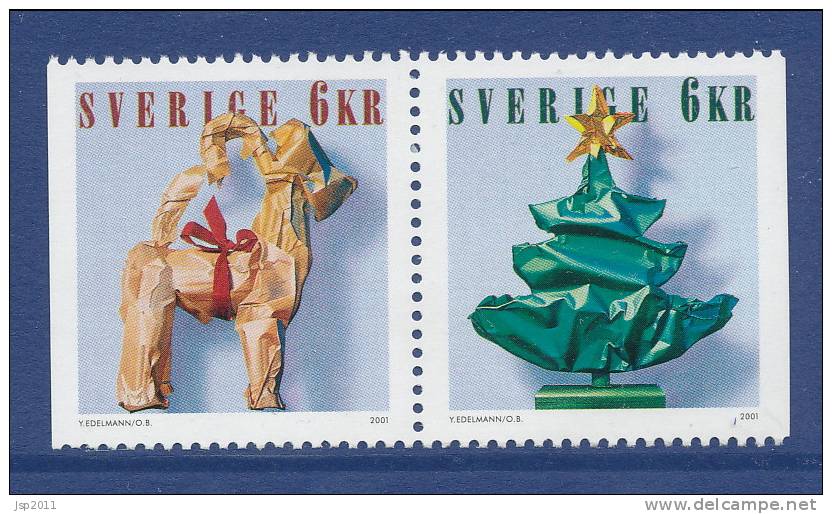 Sweden 2001 Facit #  2275-2280. Christmas Things - International Christmas Mail,  MNH (**) - Neufs