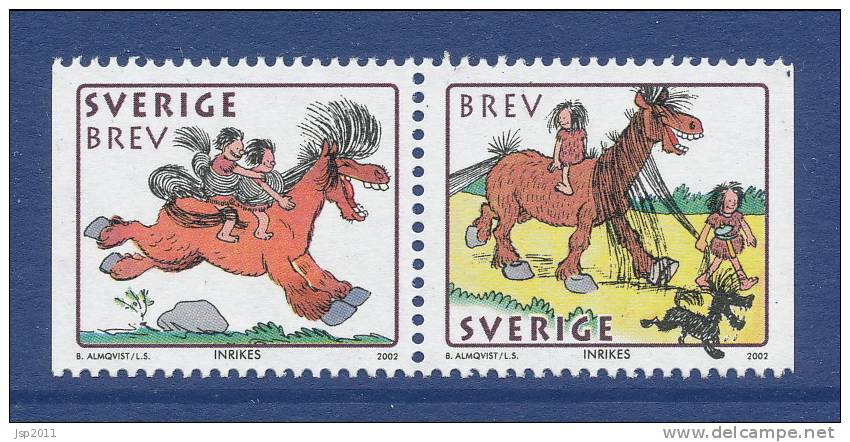 Sweden 2002 Facit #  2283-2284. The Horse Hårfagre,  MNH (**) - Neufs