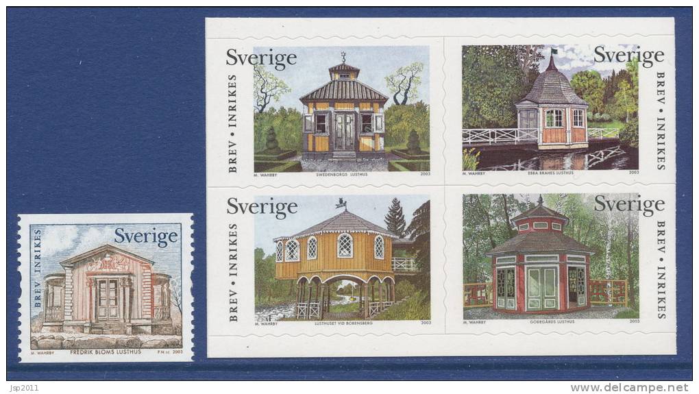 Sweden 2003 Facit #  2372-2376. Our Summer Houses, MNH (**) - Neufs