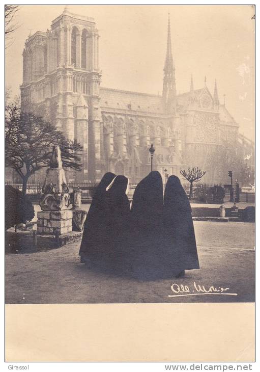 CPSM ALBERT MONIER CONTEMPLATION PARIS RELIGIEUSES NOTRE DAME - Monier