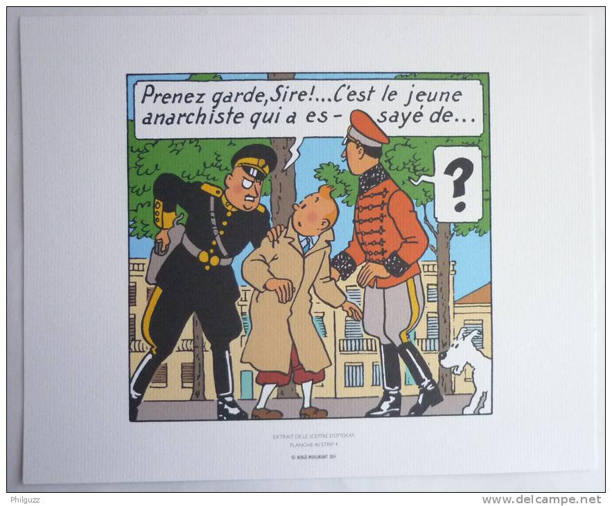 EX-LIBRIS HERGE - TINTIN - MOULINSART 2010 - LE SCEPTRE D'OTTOKAR PL 40 Strip4 - Ilustradores G - I