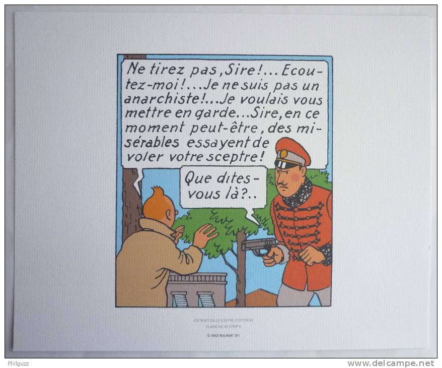 EX-LIBRIS HERGE - TINTIN - MOULINSART 2010 - LE SCEPTRE D´OTTOKAR PL 40 Strip6 - Illustratori G - I