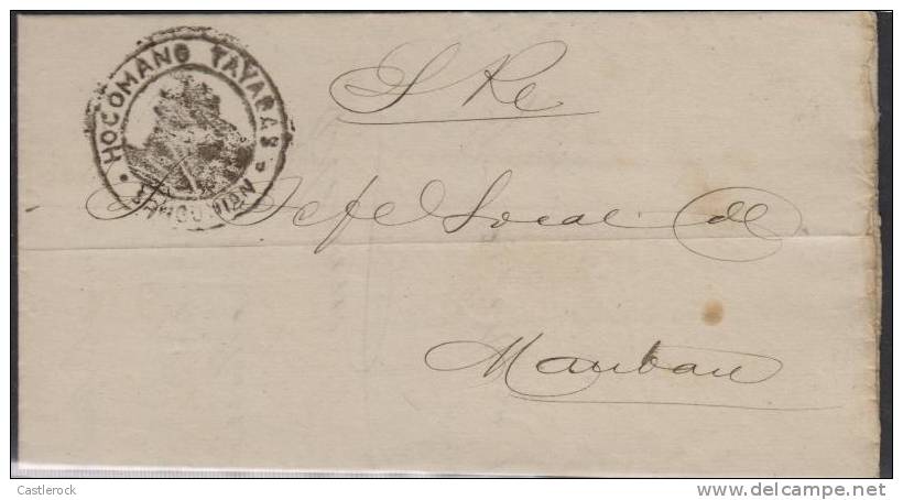 O) 1899 PHILIPPINES, LOCAL COVER SEAL TUCENA TO MAUBAN, TAYABAS, SANGUNIAN, WITH SERVICIO REVOLUCIONARY, XF- - Philippines