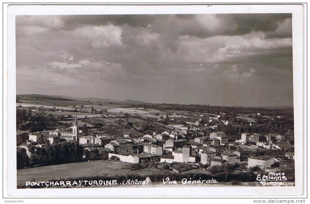 PONTCHARRA SUR TURDINE  VUE GENERALE 1947 - Pontcharra-sur-Turdine