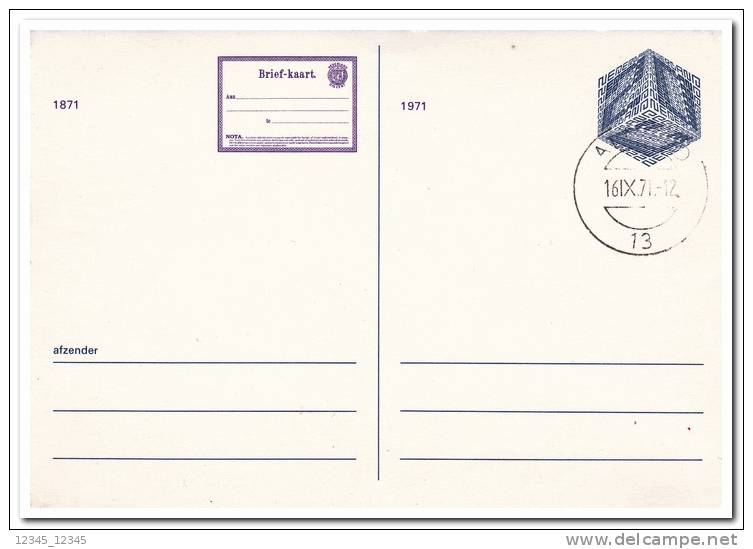 Briefkaart 1971 ( Gestempeld Materiaal Kan Enigszins Afwijken ) - Entiers Postaux