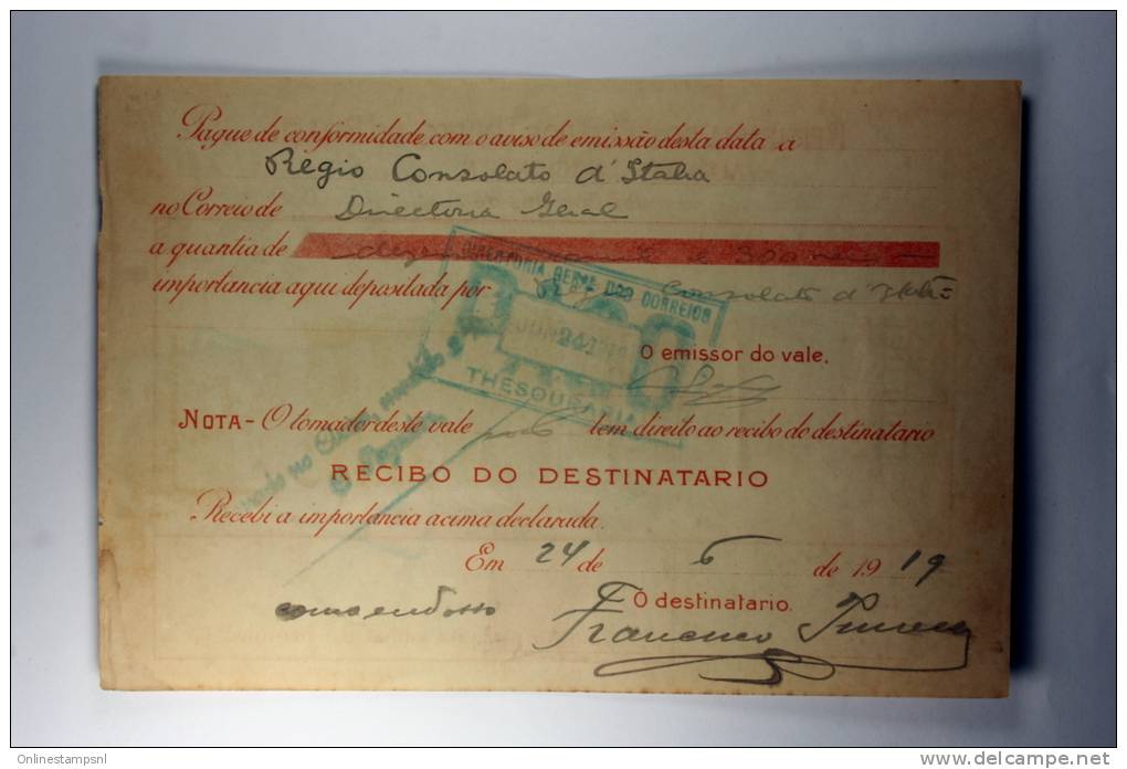 Brasil Vale Postal Nacional, Postal Payment, 1919 Mixed Stamps - Lettres & Documents