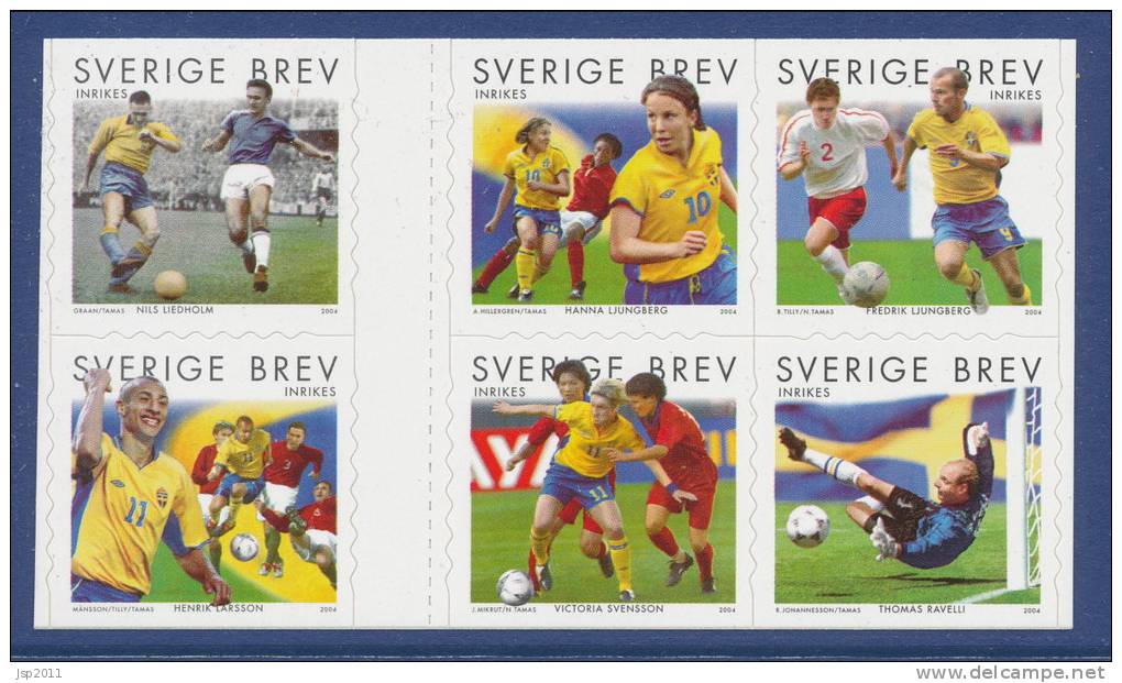 Sweden 2004 Facit # 2415-2420. Swedish Football, MNH (**) - Ongebruikt