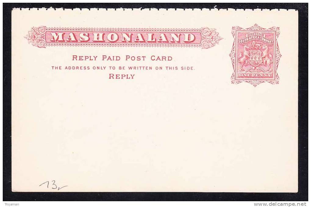 E-AFR-17 POST BLANK BRITISH SOUTH AFRICA COMPANY - Zimbabwe (1980-...)