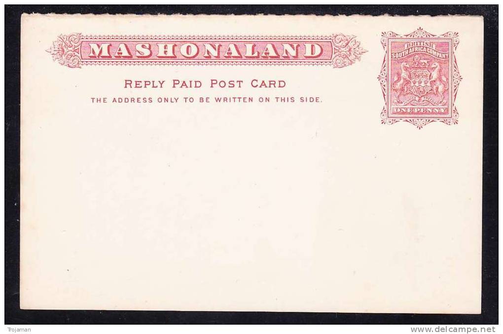 E-AFR-18 POST BLANK BRITISH SOUTH AFRICA COMPANY - Zimbabwe (1980-...)