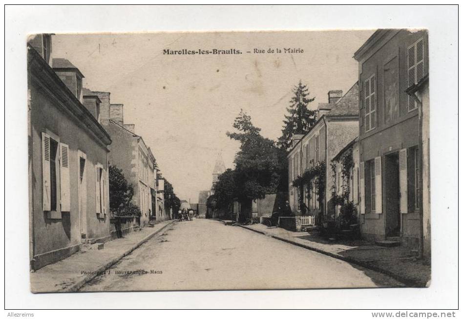 CPA  72 : MAROLLES LES BRAULTS  Rue De La Mairie       VOIR  DESCRIPTIF  §§§ - Marolles-les-Braults