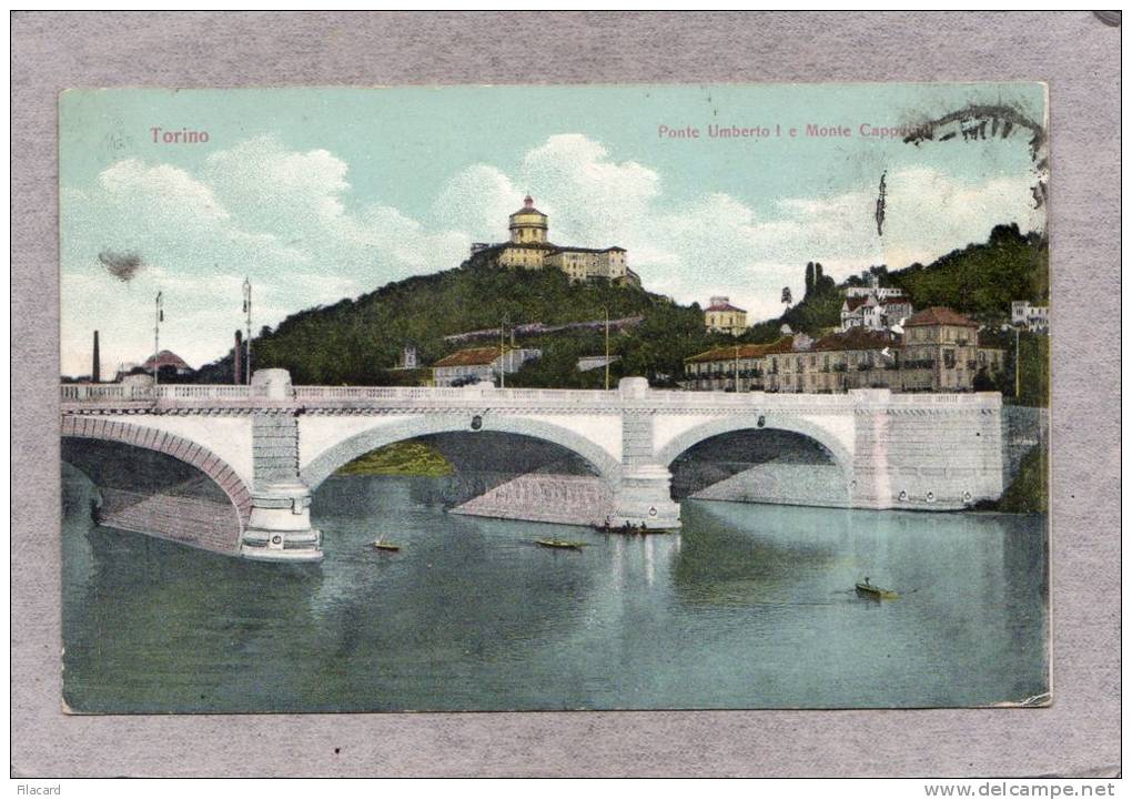 38519     Italia,    Torino -  Ponte  Umberto I E  Monte  Cappucini,  VGSB  1913 - Bridges