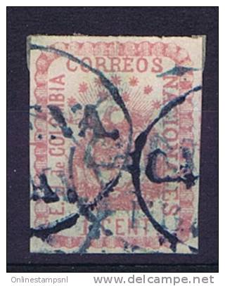 Colombia, 1865, Small Punture Hole At Rihgt Bottom - Colombia