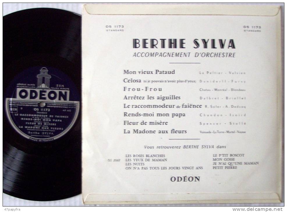 Berthe SYLVA LP 25 Cm ODEON Mon Vieux Pataud EX+ / EX+ Proche Du Neuf - Nueva Era (New Age)