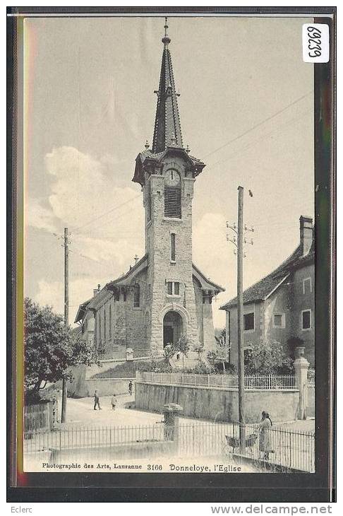 DISTRICT D´YVERDON /// DONNELOYE - L'EGLISE -  TB - Donneloye