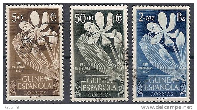 Guinea U 314/316 (o) Flora. 1952 - Guinea Española