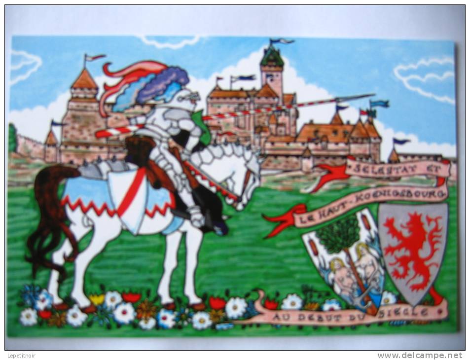 Patrick HAMM Illustrateur Haut Koenigsbourg Sélestat 1992 Chevalier Château Armoirie (n°473) - Hamm