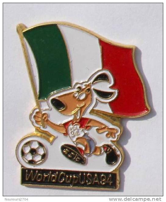 Pin's WORLD CUP USA 94 - La Mascotte - Drapeau Italien - C481 - Football