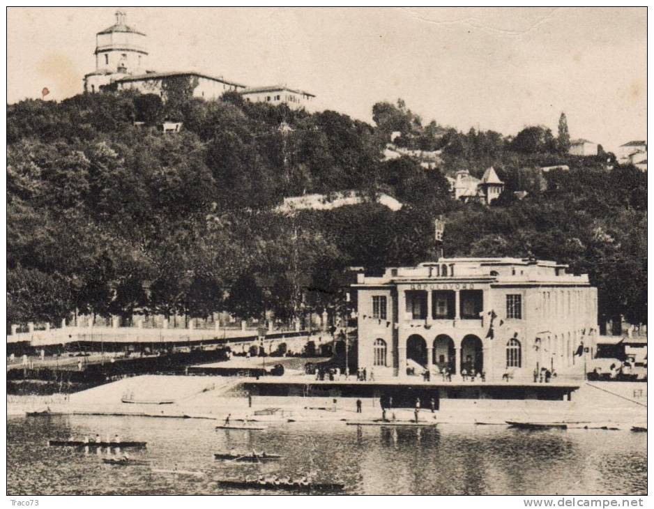 TORINO  /  FIAT - Dopolavoro Aziendale 70.000 Iscritto - Sede Centrale Sul Po - Timbro Meccan. Con Fasci   _ Viaggiata - Fiume Po