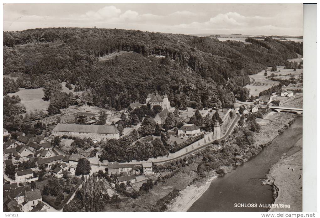 5202 HENNEF - ALLNER, Schloss, Luftaufnahme - Hennef