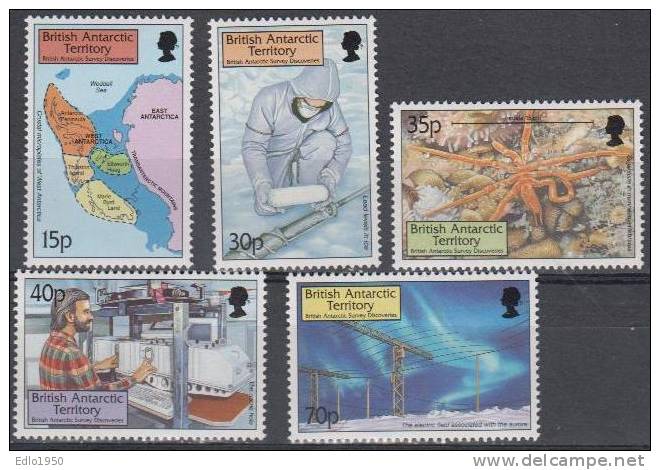 BAT British Antarctic Teritory 1999 Discoveries In Antarctic Mi. 293-97 - MNH (**) - Unused Stamps